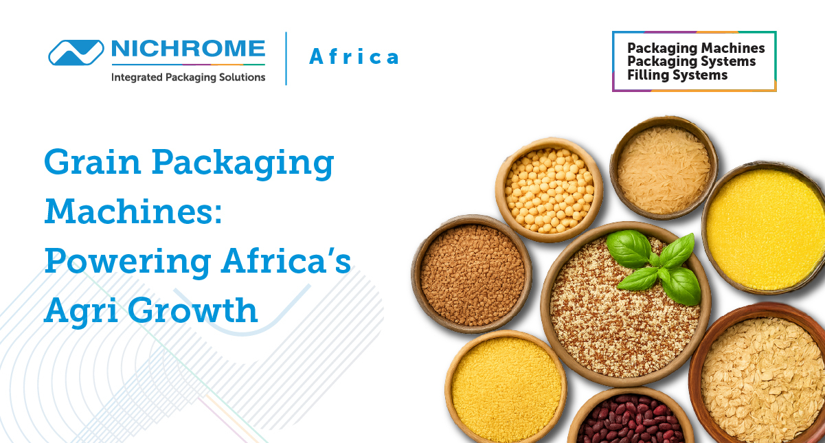 Automated grain packaging machine in Kenya for rice, pulses, sugar and maize by Nichrome Africa
